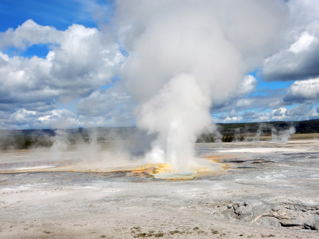 erupting geyser