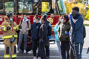 Eastern students learn from Willimantic Fire Department 