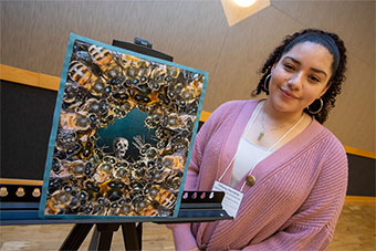 Student artist displays her Mental health inspired work 