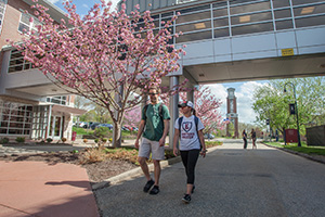 Eastern Students walking on campus