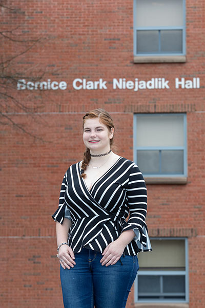 Caitlin Brophy ’23 of North Haven, who has an individualized major in Family and Consumer Science. 