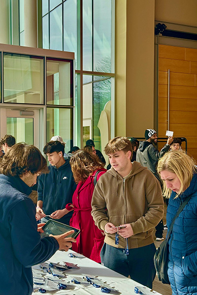 Accepted students greeted at welcome tables