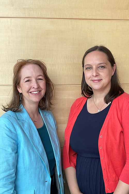 CTLA Director Julia DeLapp (left) and political science Professor Courtney Broscious