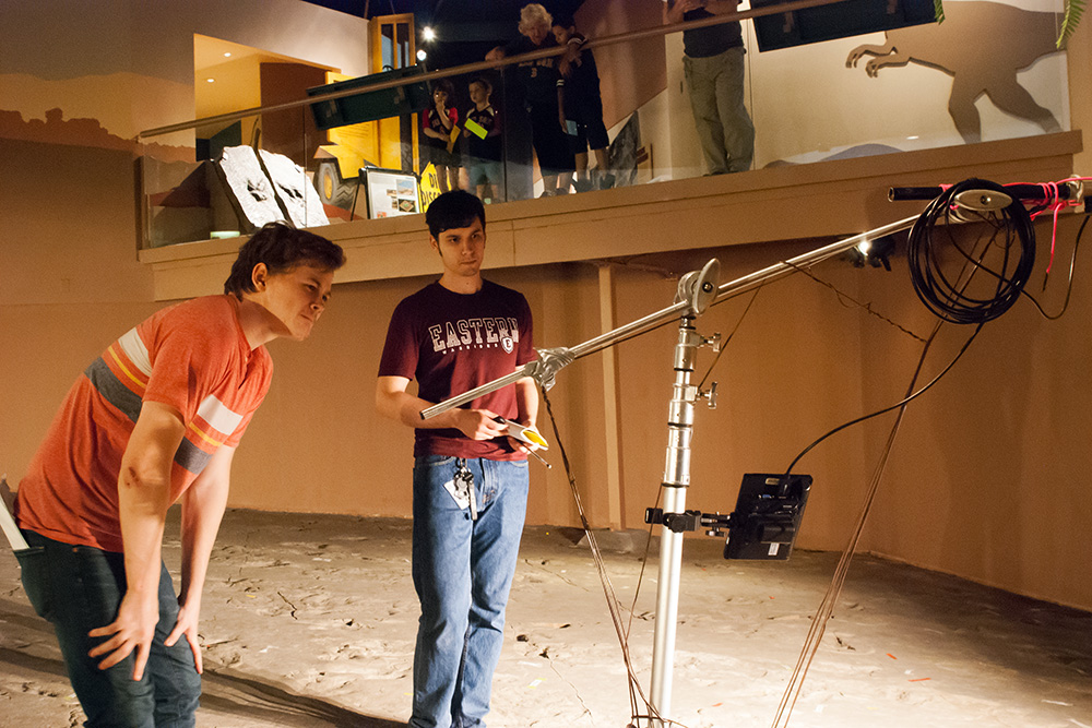 Students conduct research at Dinosaur State Park in Rocky Hill, CT.