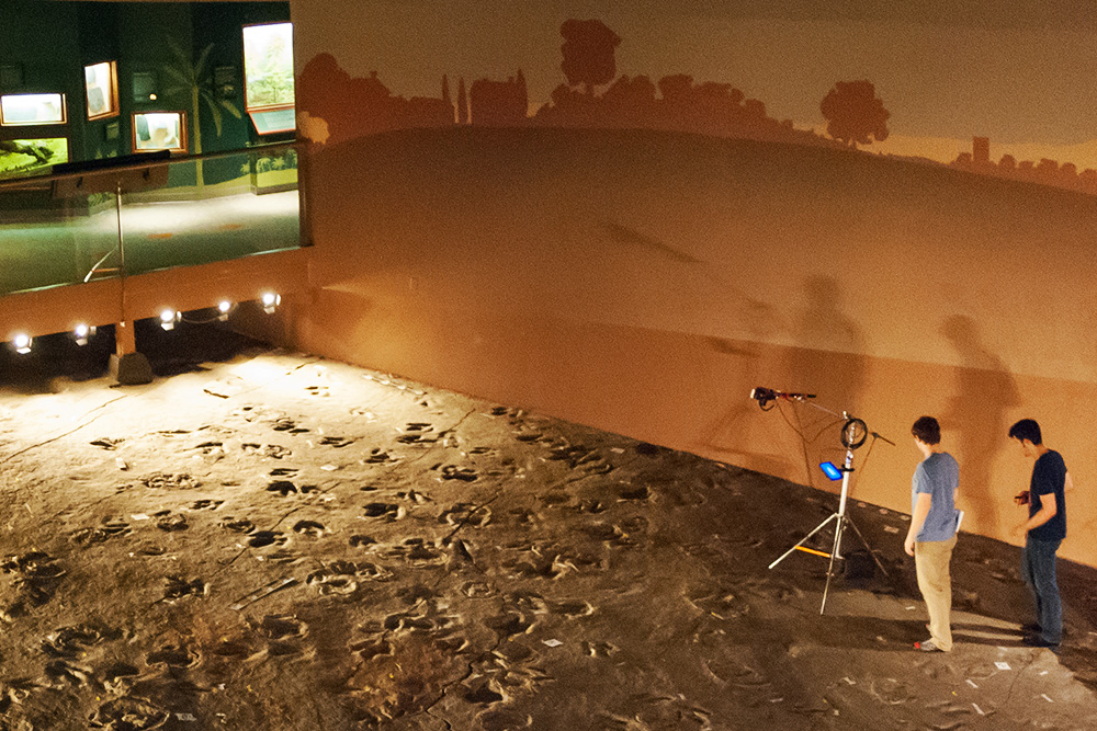 Students conduct research at Dinosaur State Park in Rocky Hill, CT.