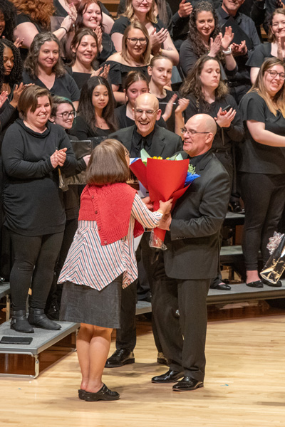 Belles receives flowers 