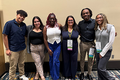 Alyssa Duffy and the Campus Activity Board staff at the closing dinner.