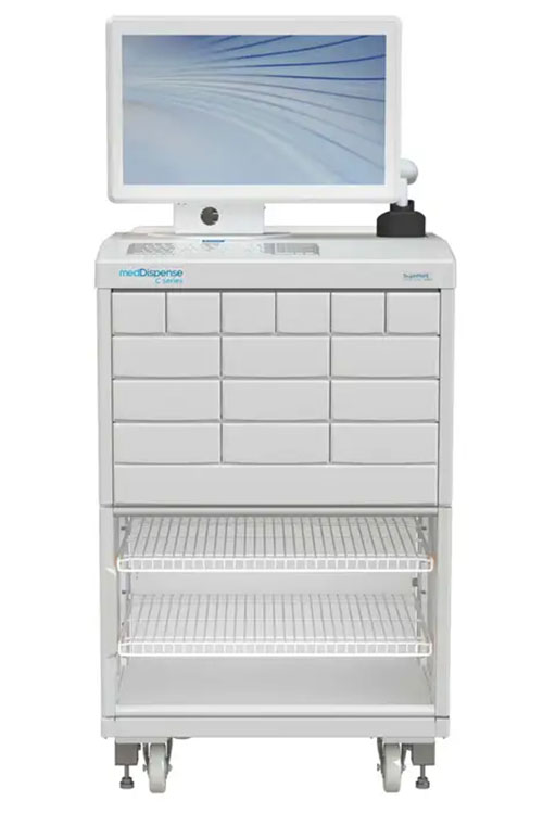 A newly purchased "med cabinet" will give students real-world experience in administering patient medication.