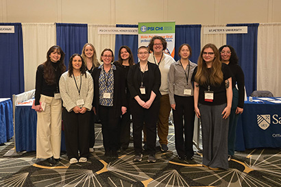 Psychology students and faculty gather at the Eastern Psychological Association conference.