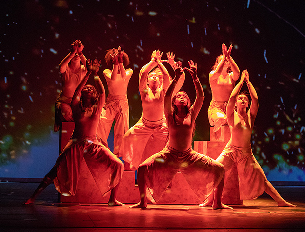 Students performing dance