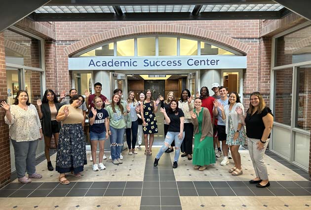 students posing for photo