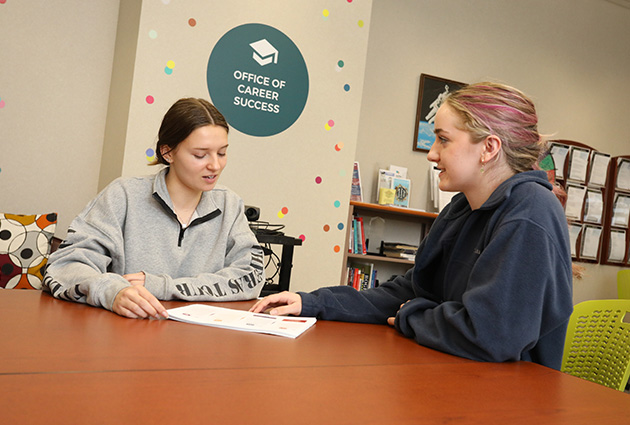 students working in Office of Career Success