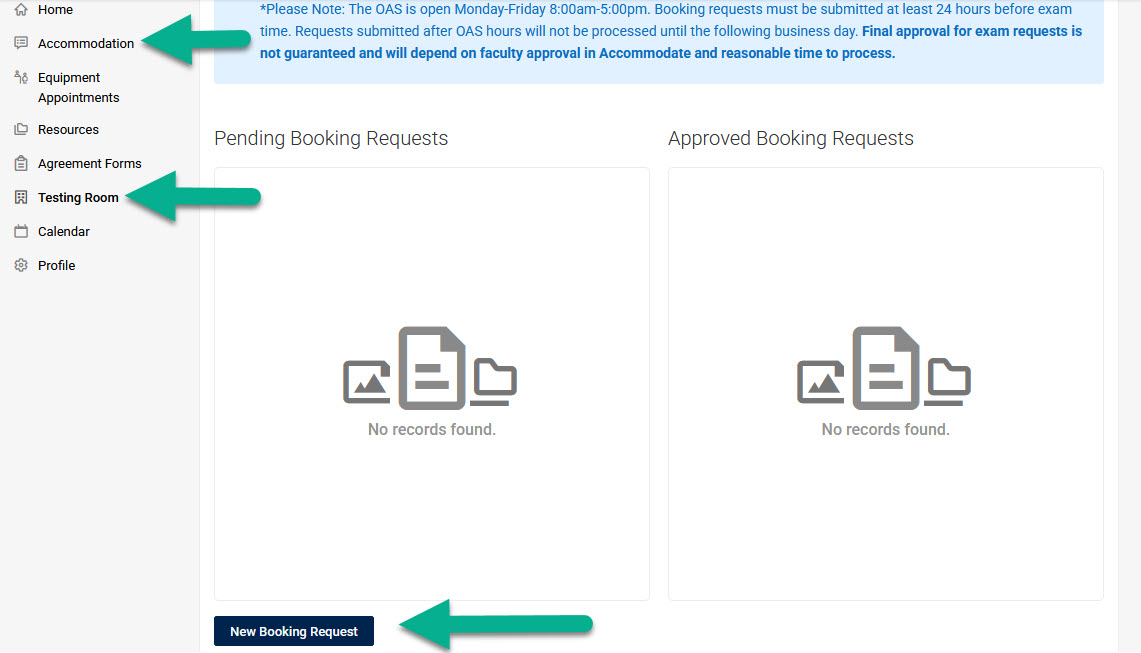Part 1 Test Booking Request