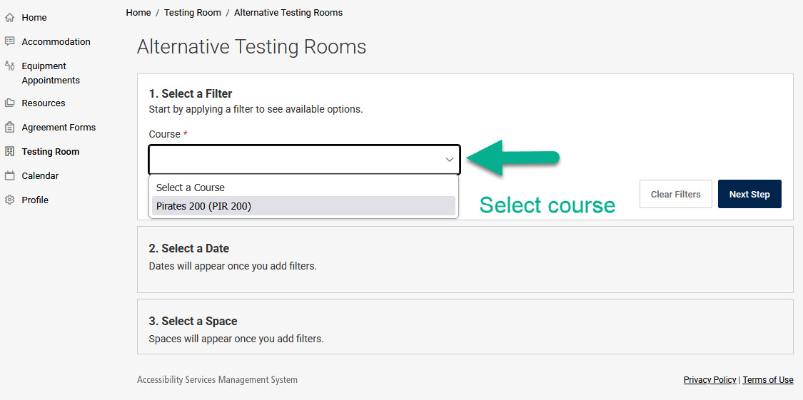Part 2 Select Course