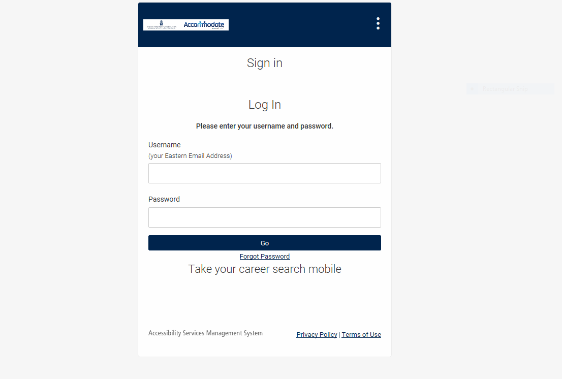Steps 1 and 2 Accommodate Portal and login. For initial log-in select forgot password