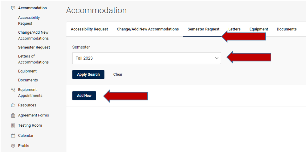 Step 5 drop-down menu and add new example