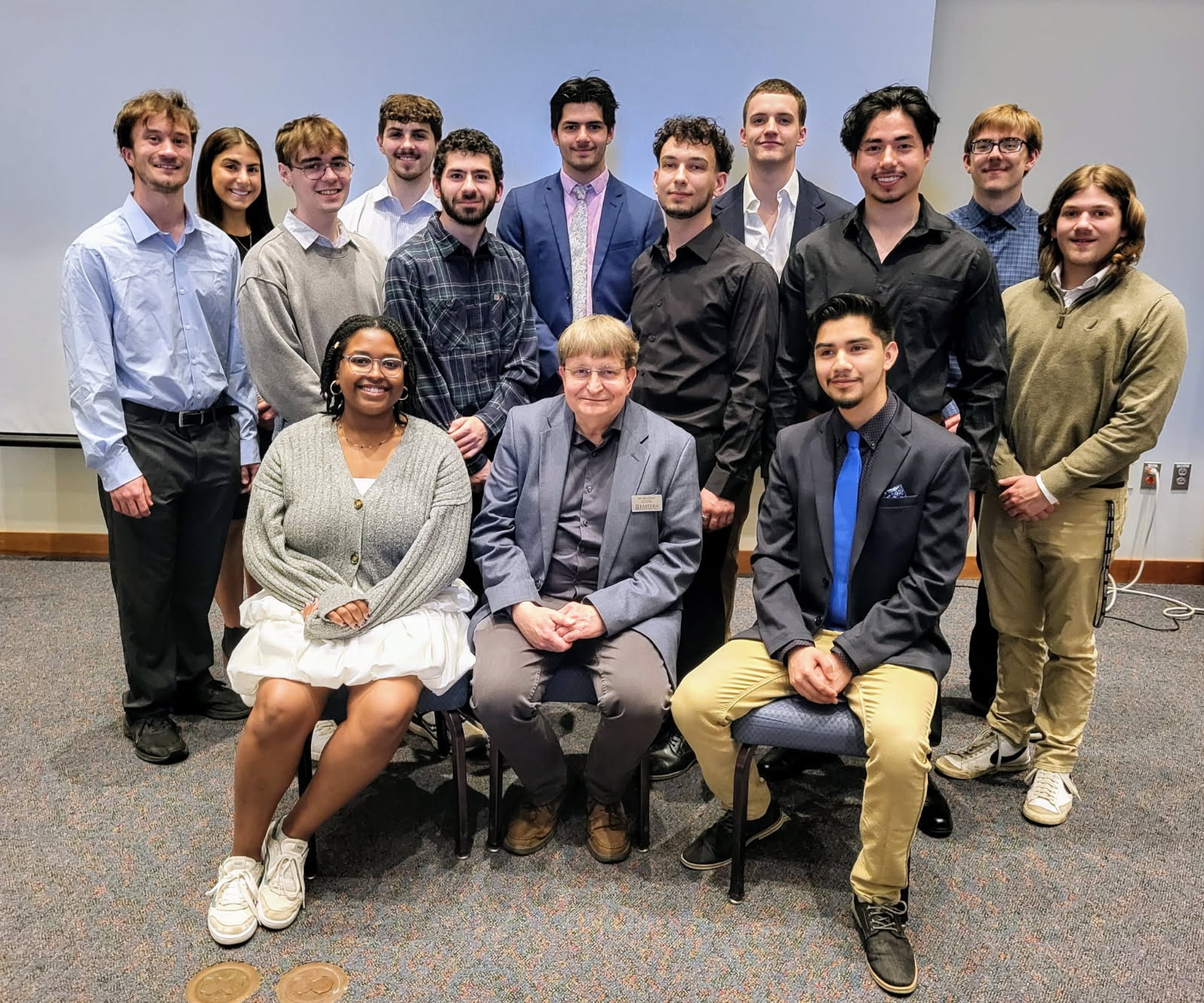 Members of the Upsilon Pi Epsilon honors society