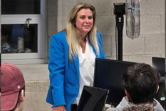  Professor talking to class 