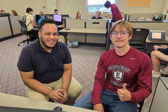  students posing for a photo at the resume writing workshop 