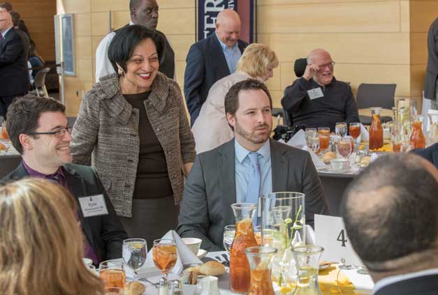 students of ECSU receiving an award