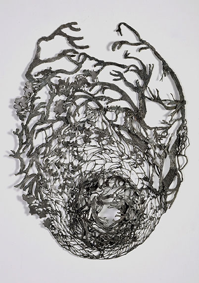 Roya Farassat A Day After Tomorrow”#1, 2008, welded steel, 45"H x 34"W x 4"D, image courtesy of the artist