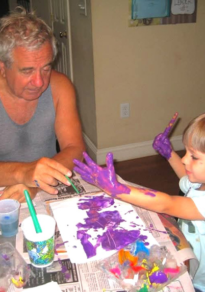 artist Tom Gargiulo with family