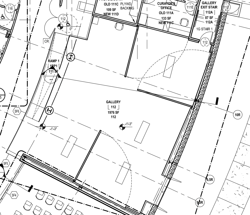 Blueprint of the gallery
