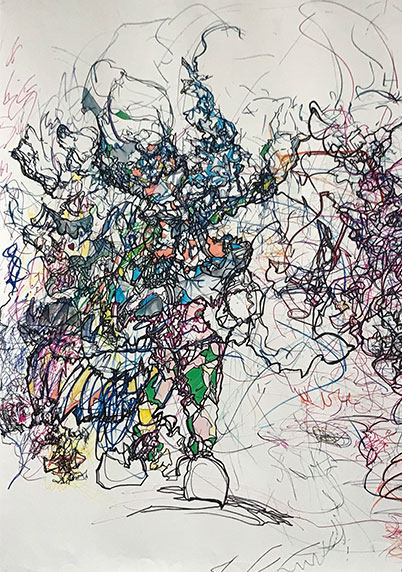 Katie Fogg, ND, 35 x 35in, marker on paper
