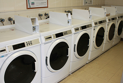 a row of washing machines