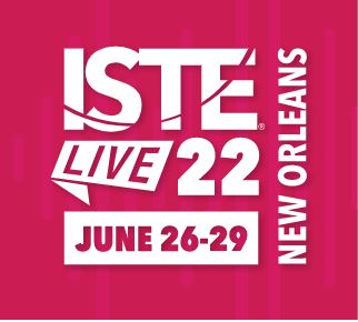  Logo for ISTE 2022 live conference in New Orleans 
