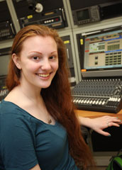 Stefanie Dominguez in video control room