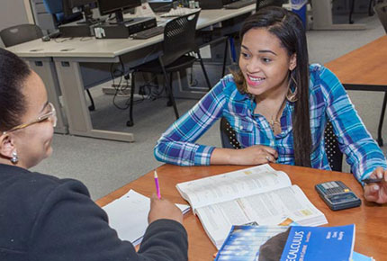 Students in the Math Achievement Center