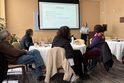 Barb Murdoch leads a workshop