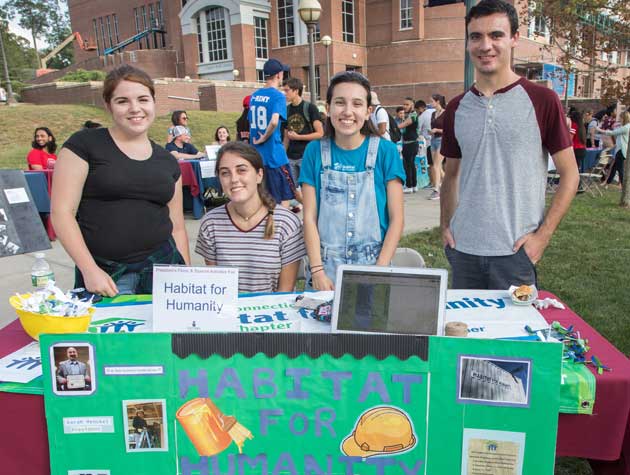 Club member recruitment booth