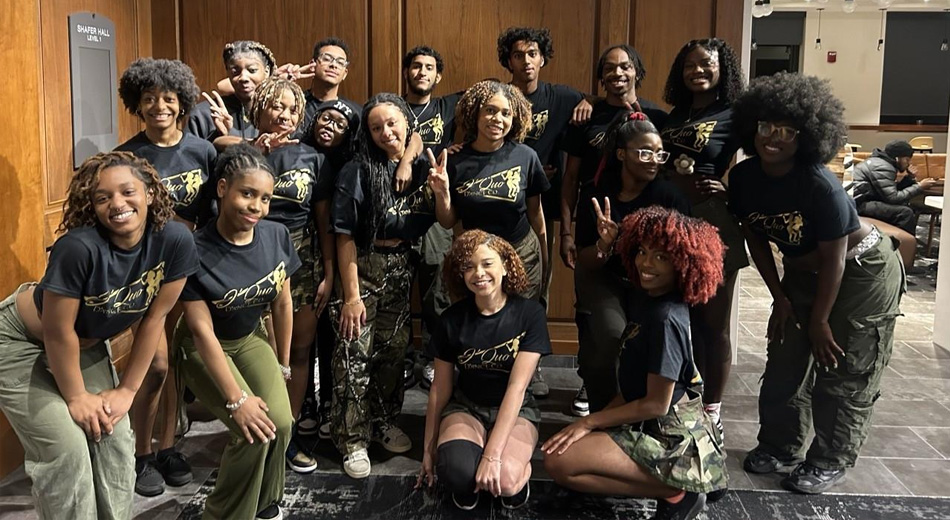 students posing for photo