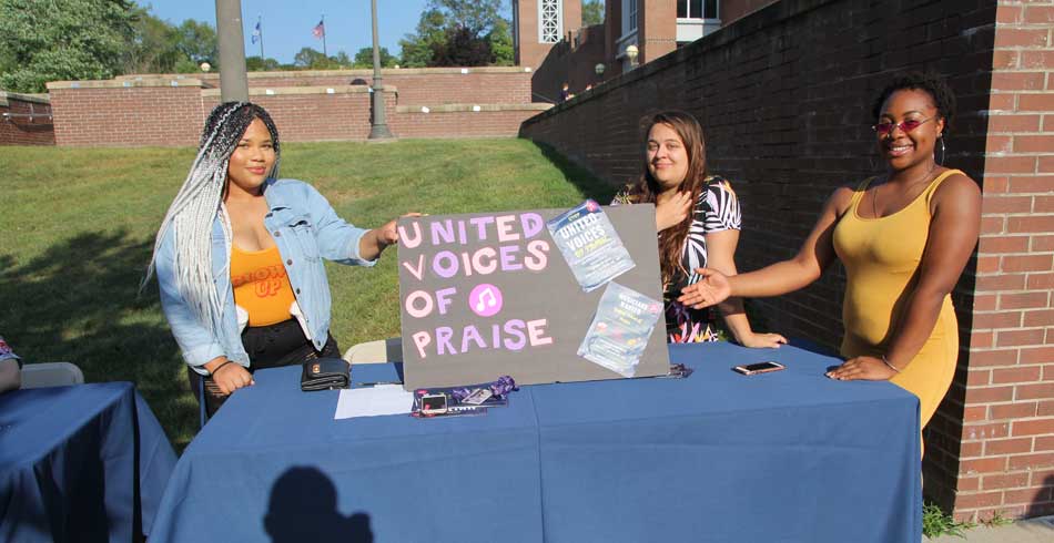 Club recruitment booth