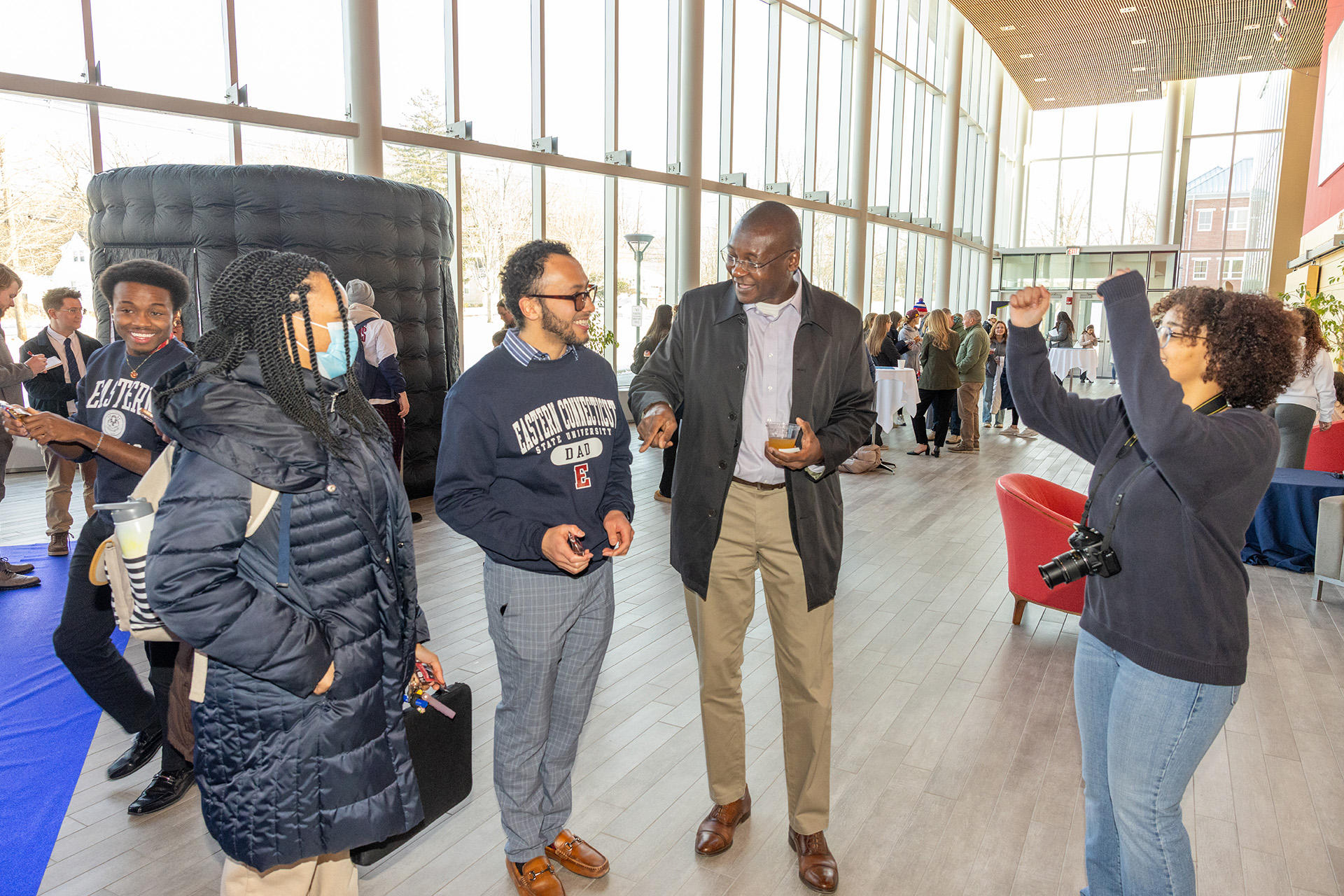 Ian talking with professor Muchiri