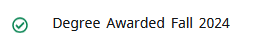 degree awarded fall 2024