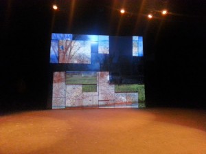 a view of the stage setting with no actors on it