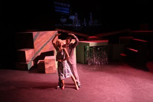 student actors performing a musical number