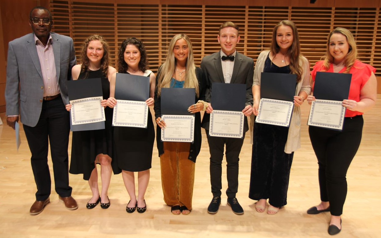 PRSSA award winners at 2019 Celebration of Excellence