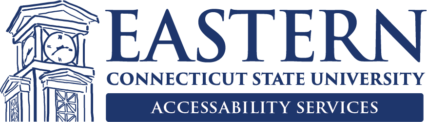 AccessAbility Services logo, clocktower on the left