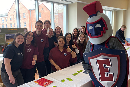 Willi the Warrior hanging out with members of CCE