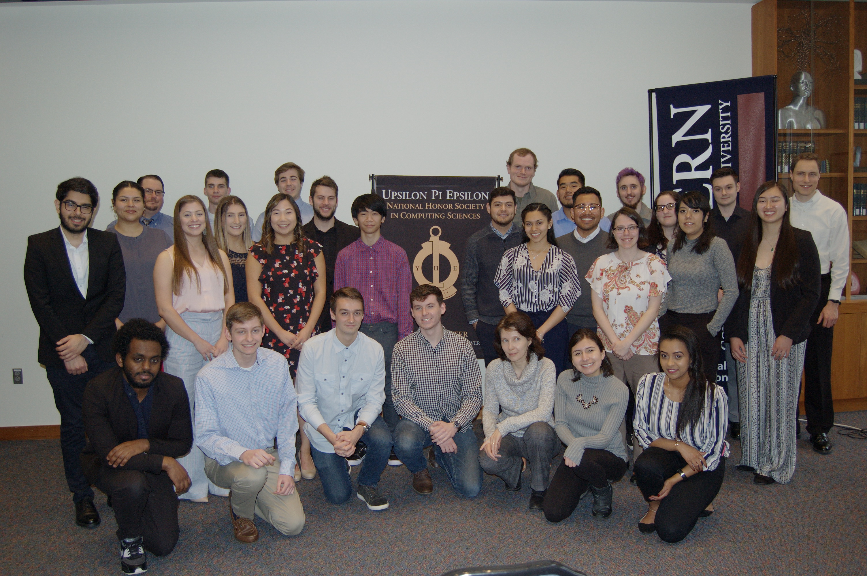 Members of the Upsilon Pi Epsilon Honor Society at Eastern