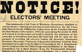 Historic newspaper clipping about an Electors' meeting