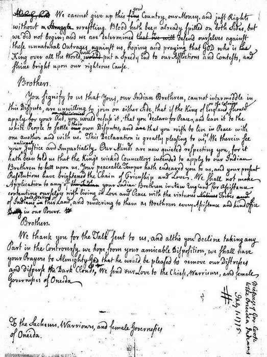 hand written page from a manuscript