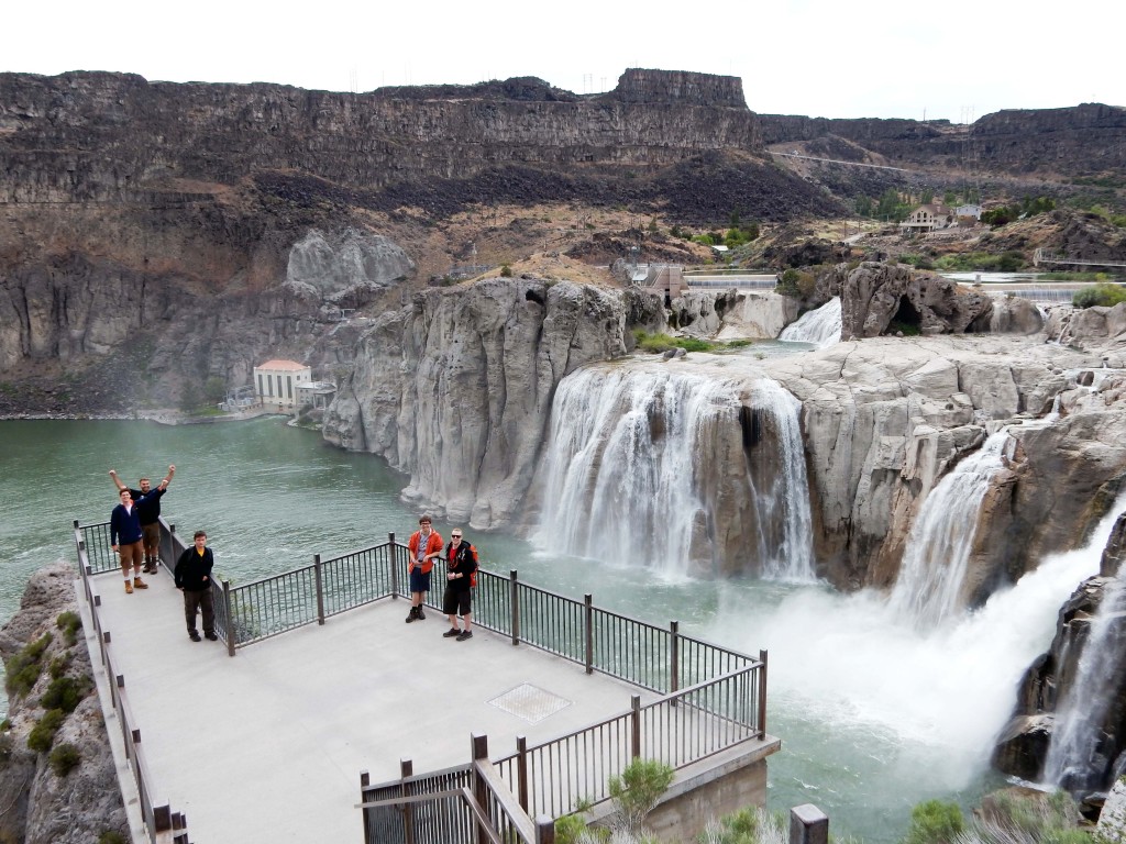 Shoshone Falls, rhyolite and flood basalts along Snake River Gorge, Twin Falls, ID