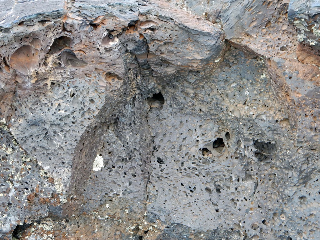 vesicular texture, basaltic lava