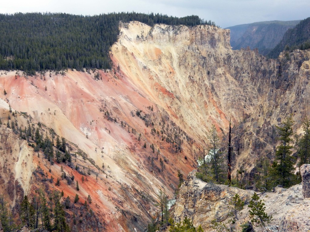 Colorful hydrothermally altered silicic volcanics, Grand Canyon of the Yellowstone