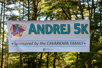 Andrej 5K Sponsored by the Cavarkapa Family banner